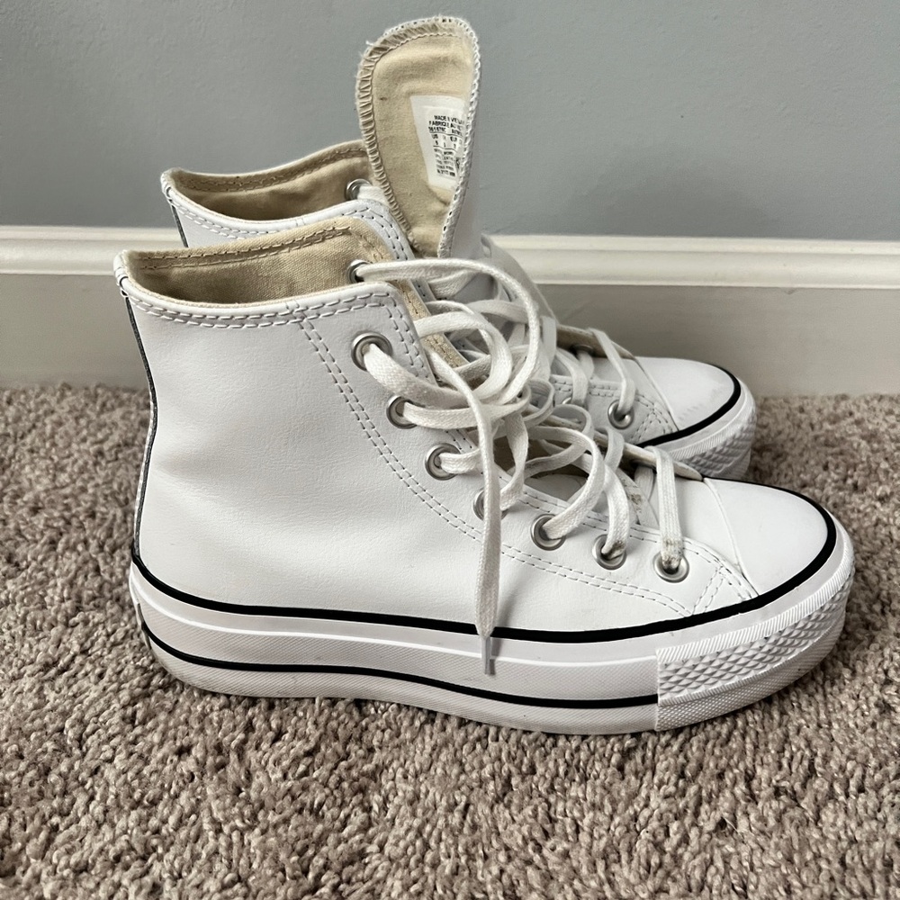 Converse White High-Top Sneakers